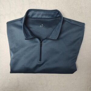 Hickey Freeman Pullover Mens Medium Blue Quarter Zip Performance Stretch Golf